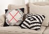 Black and White Aztec Design Throw Pillow