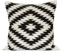 Black and White Aztec Design Throw Pillow-2