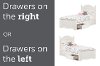 10506 Pure White Twin Bed Set with 3 Drawers (39 Inch) - Savannah -3