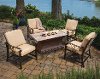 5 Piece Outdoor Patio Fire Pit Patio Set - Arlo