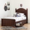 10508 Cherry Twin Bed Set with 3 Drawers (39 Inch) - Savannah