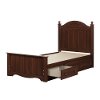 10508 Cherry Twin Bed Set with 3 Drawers (39 Inch) - Savannah -2