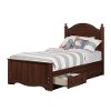 10508 Cherry Twin Bed Set with 3 Drawers (39 Inch) - Savannah -7