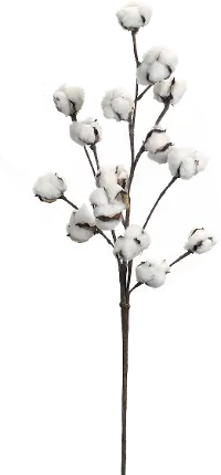 Faux Cotton Branch Stem Spray for Arrangement