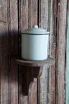 Clearance Antique Blue Enamel Lidded Canister