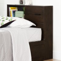 10534 Brown Oak Twin Bookcase Headboard - Fynn