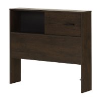 10534 Brown Oak Twin Bookcase Headboard - Fynn -2