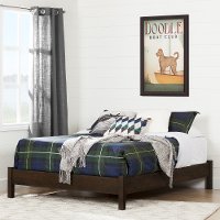 10284 Brown Oak Full-Size Platform Bed - Fynn