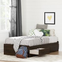 10282 Twin Brown Oak Mates Bed with 3 Drawers (39 Inch) - Fynn