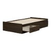 10282 Twin Brown Oak Mates Bed with 3 Drawers (39 Inch) - Fynn -2