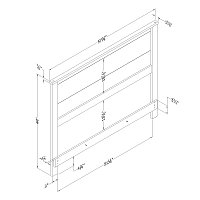 10285 Modern Brown Oak Full Headboard - Fynn -3
