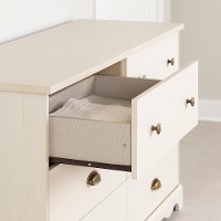 10298 White Wash 6-Drawer Double Dresser - Caravell -4