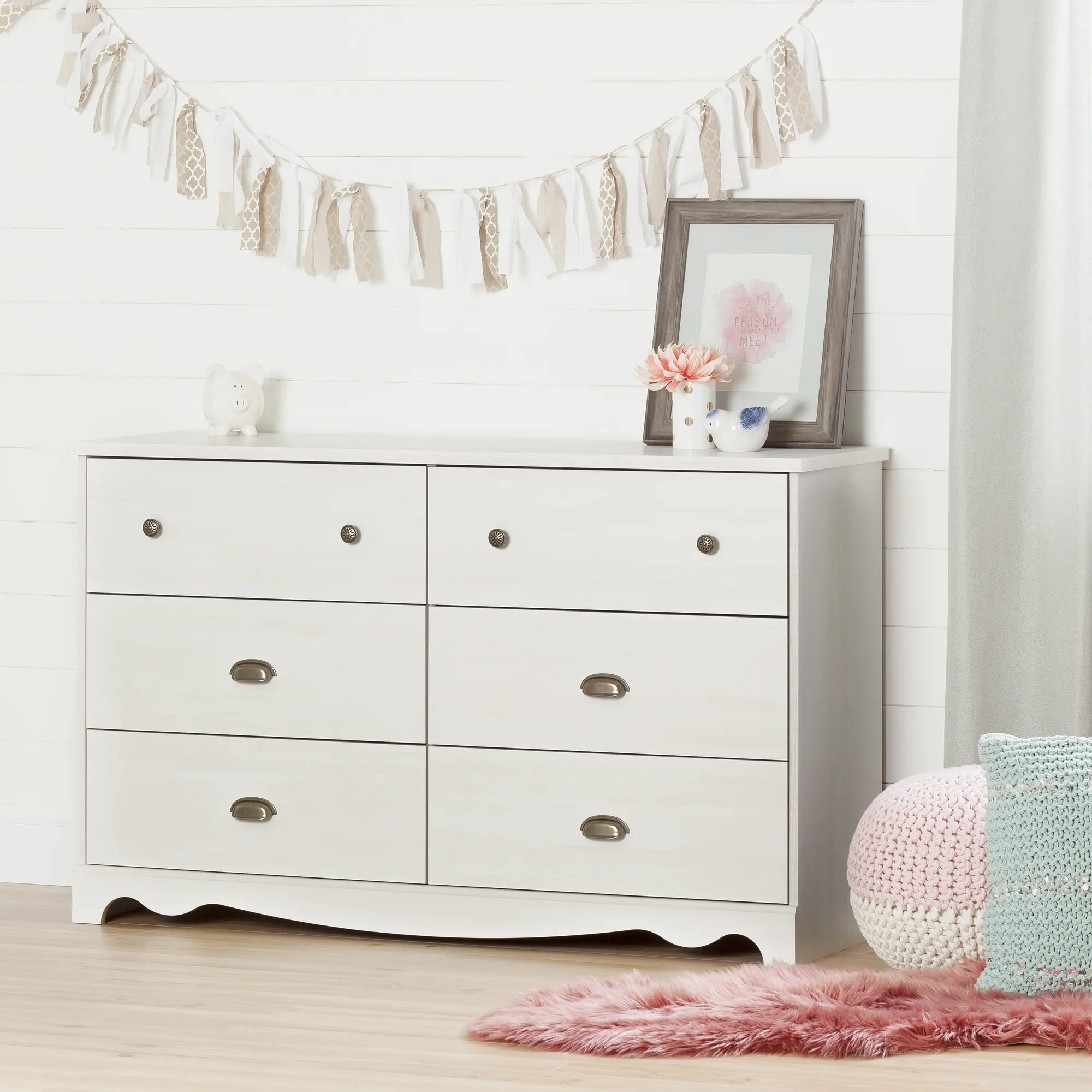 10298 White Wash 6-Drawer Double Dresser - Lyara-3