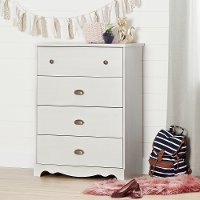 10299 White Wash 4-Drawer Chest - Caravell