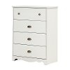 10299 White Wash 4-Drawer Chest - Caravell -2