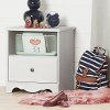 10300 White Wash Single Drawer Nightstand - Caravell