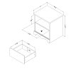 10300 White Wash Single Drawer Nightstand - Caravell-4