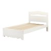 10301 White Wash Twin Bed Set (39 Inch) - Caravell -2