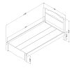 10301 White Wash Twin Bed Set (39 Inch) - Caravell -3