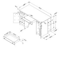 10545 Gray Maple Craft Table with Storage - Artwork-6