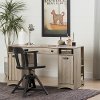 10287 Rustic Oak Craft Table with Storage - Artwork