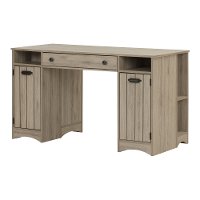 10287 Rustic Oak Craft Table with Storage - Artwork -2