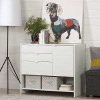10490 White Craft Storage Drawer Cabinet - Crea