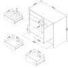 10490 White Craft Storage Drawer Cabinet - Crea -5