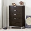 10517 Brown Oak 5 Drawer Chest - Flexible