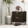 10518 Brown Oak 2 Drawer Nightstand - Flexible