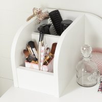 10081 Pure White Makeup Desk with Drawer - Vito-3