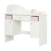 10081 Pure White Makeup Desk with Drawer - Vito -6