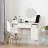 10081 Vito Pure White Makeup Desk with Drawer - South Shore