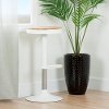 100178 White Adjustable Metal Stool - Crea