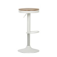 100178 White Adjustable Metal Stool - Crea -2
