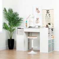 100178 White Adjustable Metal Stool - Crea -4