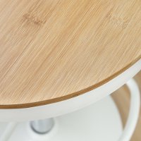 100178 White Adjustable Metal Stool - Crea -5