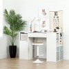 100179 White Craft Table and Stool Set - Crea