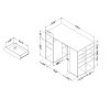100179 White Craft Table and Stool Set - Crea -5