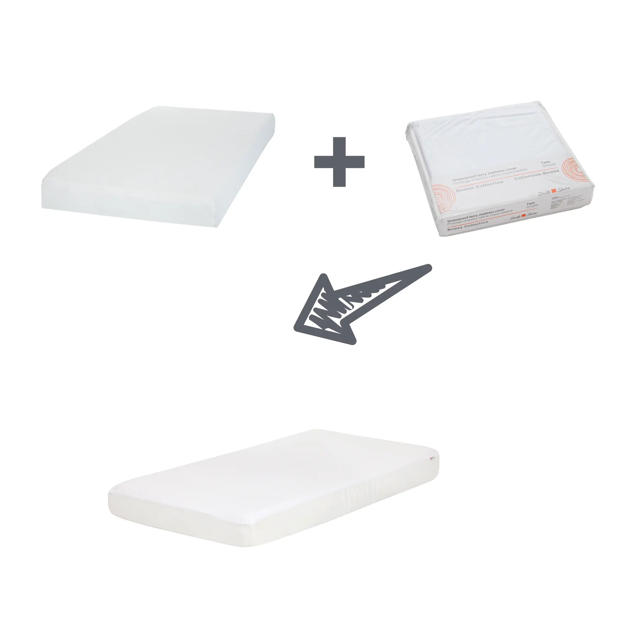 100173 6 Inch Twin Mattress with Mattress Cover - Somea-3