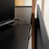 10390 Brown Walnut and Pure Black Desk with Storage - Tasko -5