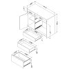 10391 Brown Walnut and Pure Black Storage Unit with File Drawer - Tasko -7