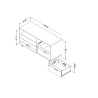 10374 Modern Gray Oak TV Stand for TVs up to 55 Inch - Fynn-5