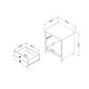 10466 Gray Oak Drawer Nightstand - Little Smileys-2