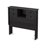 10467 Gray Oak Twin Bookcase Headboard (39 Inch) - Little Smileys