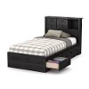 10467 Gray Oak Twin Bookcase Headboard (39 Inch) - Little Smileys -2