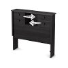 10467 Gray Oak Twin Bookcase Headboard (39 Inch) - Little Smileys -3