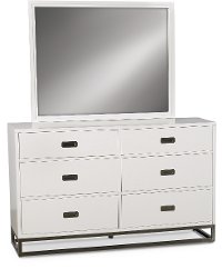 7119-717/DRESSER White Contemporary Dresser - Tinley Park