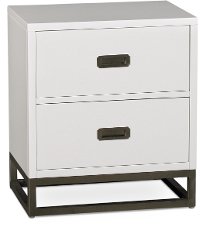 7119-771/NIGHTSTAND White Contemporary Nightstand - Tinley Park