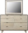 Clearance Contemporary Pearl White Dresser - Synchrony